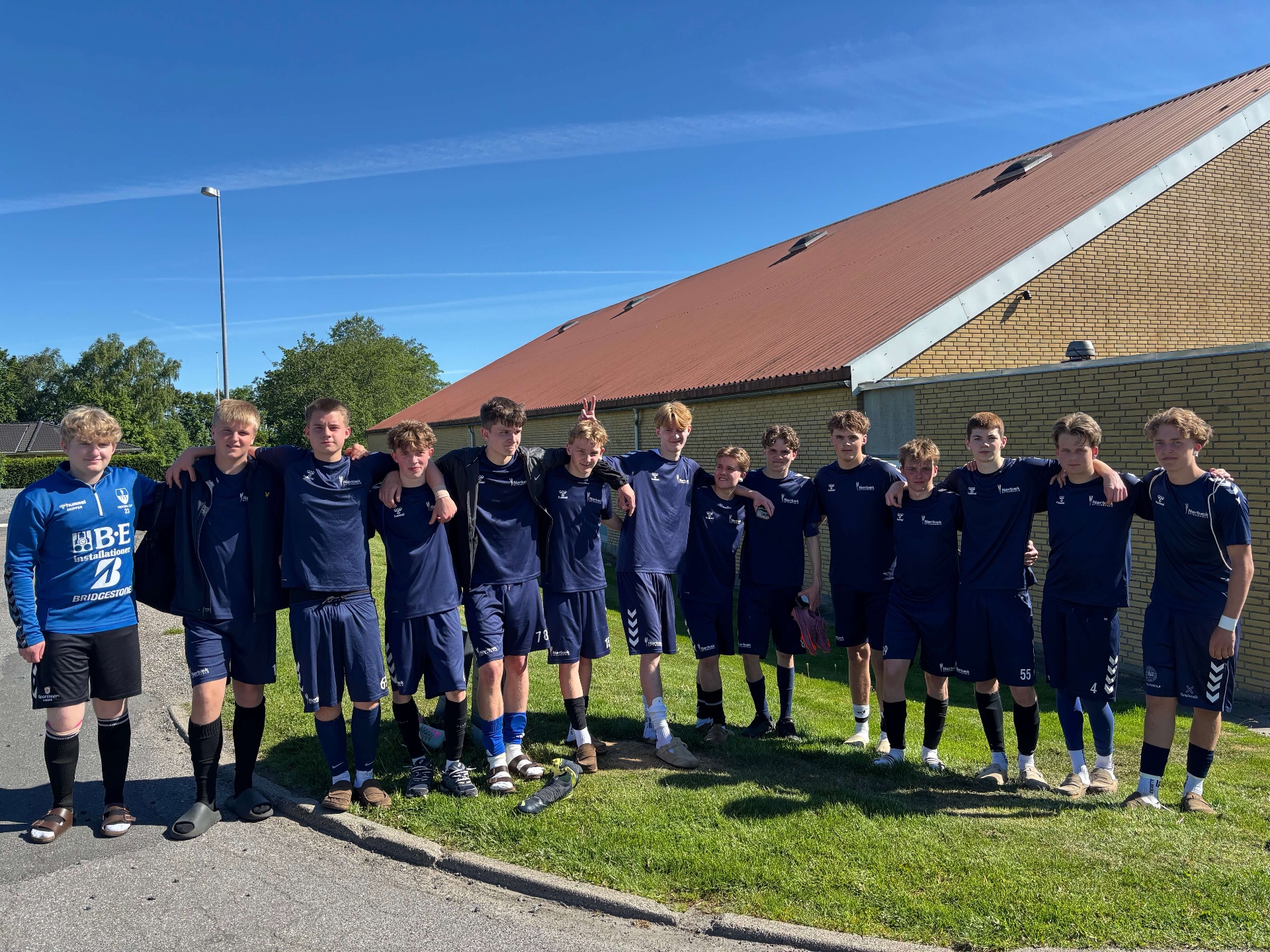Elever på idrætsholdet på Nørbæk Efterskole
